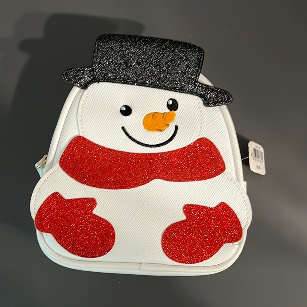 Kids Snowman Tote with Red and Black Accents